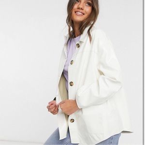 Vinyl jacket in cream